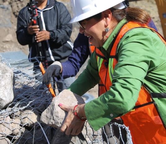 Construyen presa de gavión en San Andrés de la Cañada para prevenir inundaciones en Ecatepec