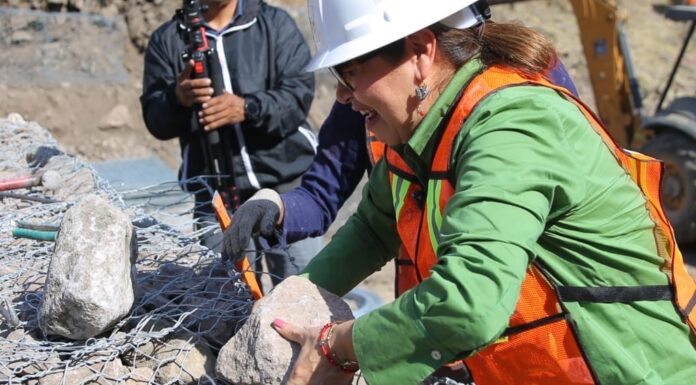 Construyen presa de gavión en San Andrés de la Cañada para prevenir inundaciones en Ecatepec