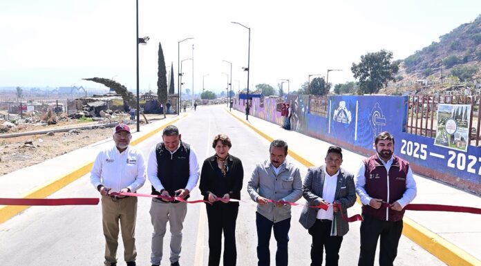 Delfina Gómez entrega mejoramiento urbano en Valle de Chalco; beneficiará a más de 2 mil mujeres