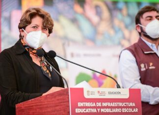 Delfina Gómez entrega obras y equipamiento escolar en Valle de Chalco; benefician a más de 28 mil estudiantes
