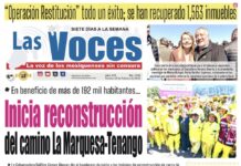 En beneficio de más de 192 mil habitantes, Inicia reconstrucción del camino La Marquesa-Tenango