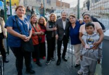 Entrega Pedro Rodríguez el Multideportivo La Lumbrera en Ampliación Emiliano Zapata