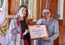 Toluca reconoce a Palestina y distingue a su embajadora como Visitante Distinguida