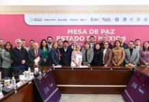 Gobernadora Delfina Gómez y alcaldes de la Zona Oriente refuerzan estrategias de seguridad en Mesa de Paz en Texcoco