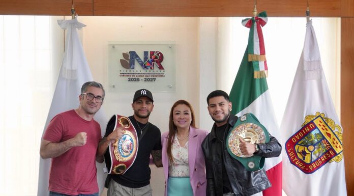 Alcaldesa de Nicolás Romero respalda a jóvenes boxeadores del municipio