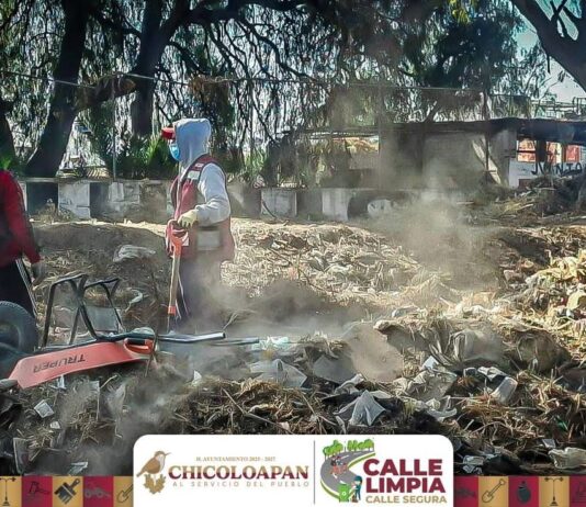 Refuerzan limpieza urbana en Chicoloapan con programa “Calle Limpia, Calle Segura”
