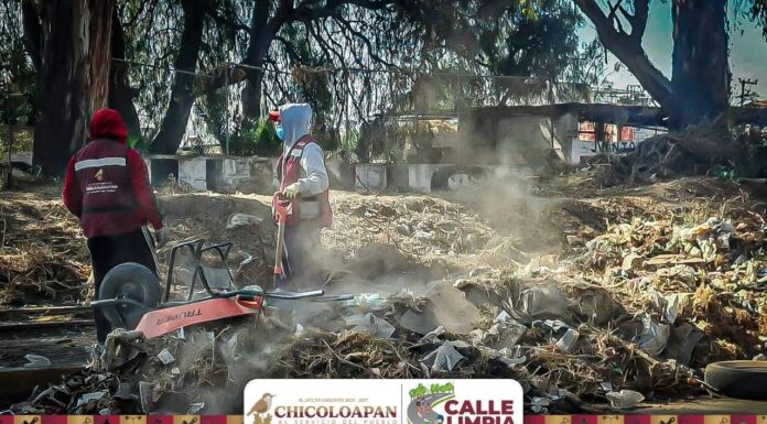 Refuerzan limpieza urbana en Chicoloapan con programa “Calle Limpia, Calle Segura”