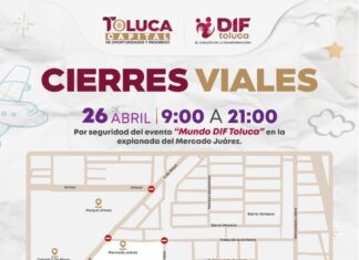 Anuncian cierres viales en Toluca por festejos del Día de la Niña y el Niño
