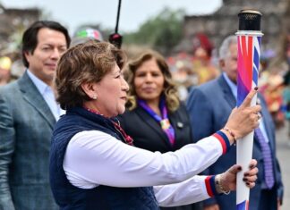 Delfina Gómez enciende el Fuego Nuevo en Teotihuacán rumbo a los Juegos Centroamericanos y del Caribe 2026