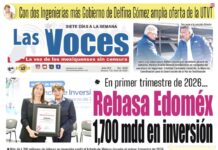 En primer trimestre de 2026…Rebasa Edoméx 1,700 mdd en inversión