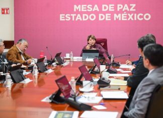 Encabeza Delfina Gómez Mesa de Paz para fortalecer la seguridad en el Estado de México