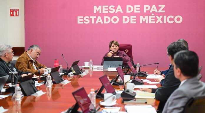 Encabeza Delfina Gómez Mesa de Paz para fortalecer la seguridad en el Estado de México