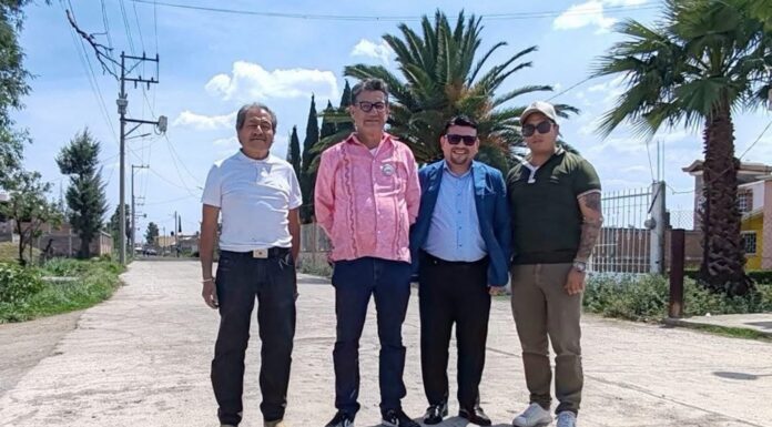 Luis Domingo Zenteno supervisa mejoramiento de vialidades en Teoloyucan