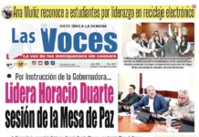 Por Instrucción de la Gobernadora… Lidera Horacio Duarte sesión de la Mesa de Paz