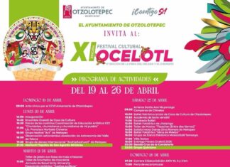 Otzolotepec se prepara para el arranque del XI Festival Cultural Ocelotl y la 5ª Feria del Helado y el Chumiate