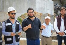 Supervisa Isaac Montoya obra de muro de contención en Naucalpan; atienden demanda de casi 30 años