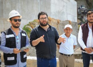 Supervisa Isaac Montoya obra de muro de contención en Naucalpan; atienden demanda de casi 30 años