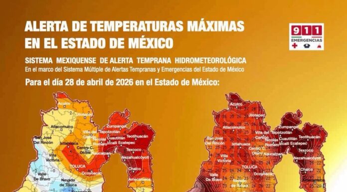 Persisten altas temperaturas en el Estado de México; Protección Civil alerta por ola de calor