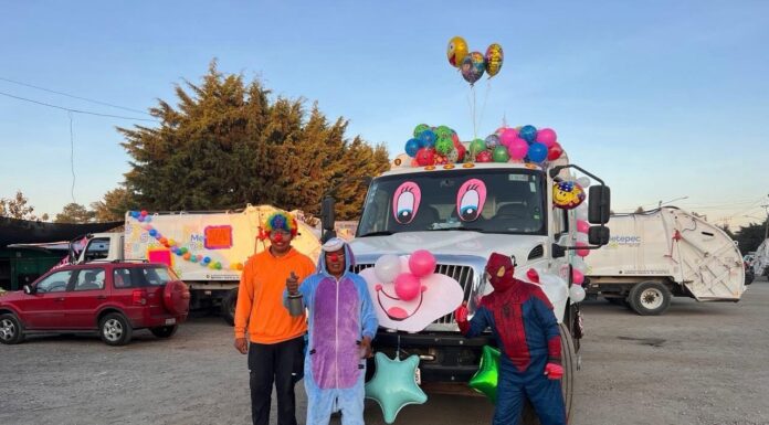 Trabajadores de limpia celebran a niñas y niños en Metepec con jornada llena de alegría