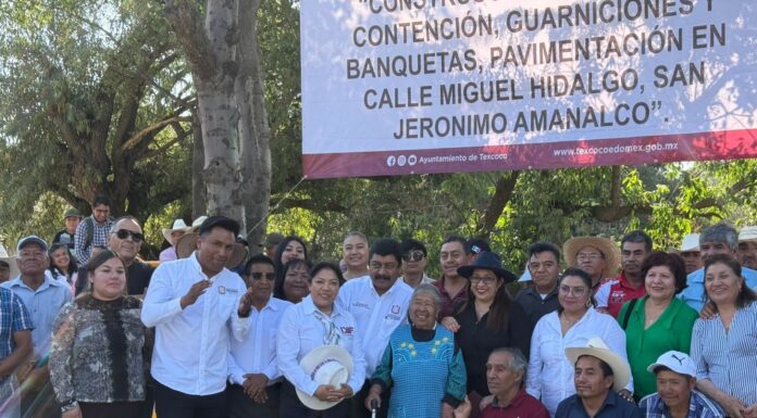 Texcoco fortalece infraestructura en San Jerónimo Amanalco con nueva obra vial