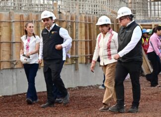 Sheinbaum y Delfina Gómez impulsan obra hidráulica para prevenir inundaciones en el oriente del Edoméx