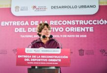 Delfina Gómez entrega reconstrucción del Deportivo Oriente en Tultepec con inversión de 17 mdp