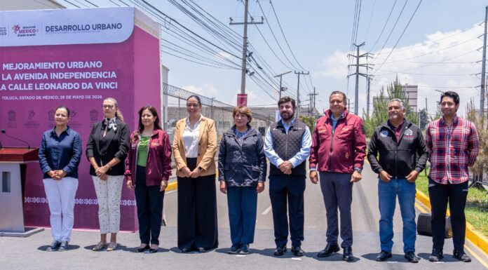 Delfina Gómez entrega rehabilitación urbana en Zona Industrial de Toluca; inversión supera los 61 mdp