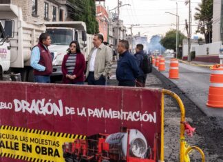Supervisa Ricardo Moreno avance del “Diablo Dragón” en Laguna de Siete Colores