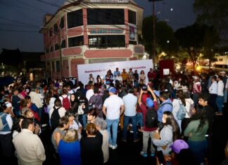 Raciel Pérez Cruz fortalece la seguridad con modernización de luminarias en Los Reyes Ixtacala