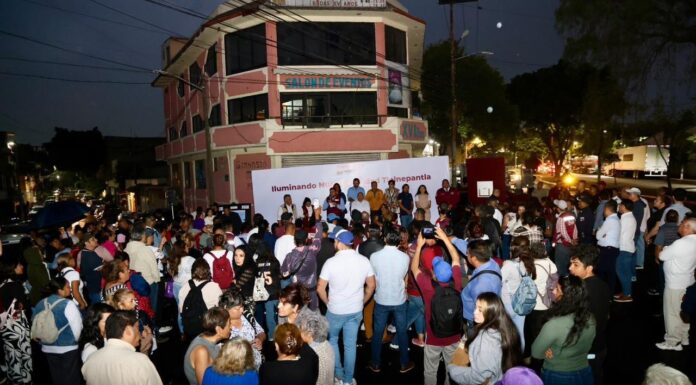 Raciel Pérez Cruz fortalece la seguridad con modernización de luminarias en Los Reyes Ixtacala