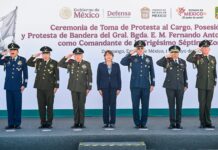 Atestigua Delfina Gómez toma de protesta del nuevo comandante de la 37/a Zona Militar en Zumpango