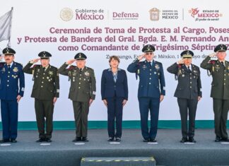 Atestigua Delfina Gómez toma de protesta del nuevo comandante de la 37/a Zona Militar en Zumpango