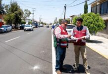 Supervisa Adolfo Cerqueda repavimentación en Plazas de Aragón para mejorar movilidad y seguridad en Nezahualcóyotl