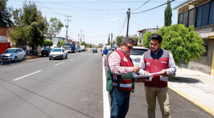 Supervisa Adolfo Cerqueda repavimentación en Plazas de Aragón para mejorar movilidad y seguridad en Nezahualcóyotl