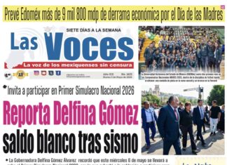Invita a participar en Primer Simulacro Nacional 2026, Reporta Delfina Gómez saldo blanco tras sismo