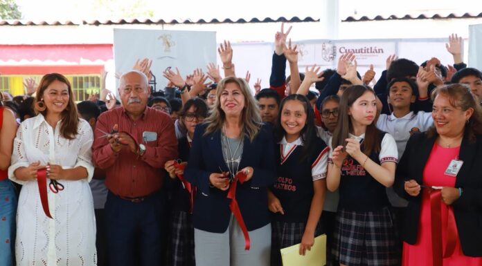 Cuautitlán fortalece infraestructura educativa con nuevo arcotecho en la ESTIC 128