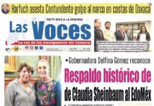Respaldo histórico de Gobernadora Delfina Gómez reconoce de Claudia Sheinbaum al EdoMéx
