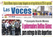 Acompaña Ricardo Moreno A gobernadora Delfina Gómez para entrega de kits deportivos