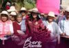 Entrega Berenice Carrillo pavimentación en Laurel Segunda Sección de Temoaya