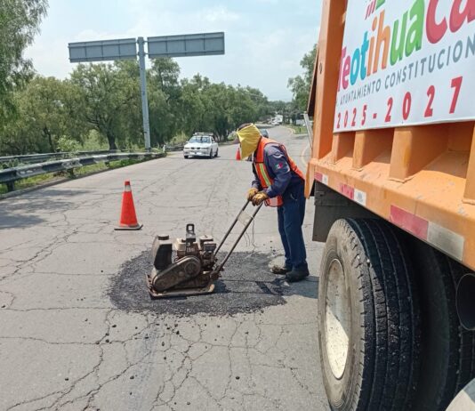 Mario Paredes refuerza mantenimiento vial en Teotihuacán para mejorar la seguridad y movilidad