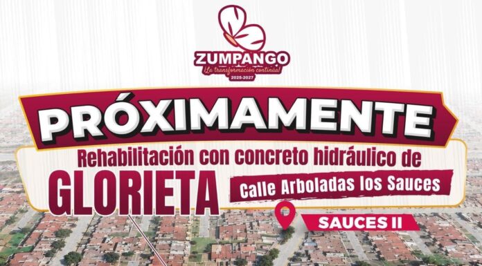 ANUNCIAN REHABILITACIÓN DE VIALIDADES EN LOS SAUCES II PARA MEJORAR LA MOVILIDAD EN ZUMPANGO