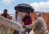 Roselia García impulsa la educación en Zumpango con la construcción de un nuevo arcotecho escolar