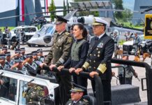 Claudia Sheinbaum y Delfina Gómez refrendan coordinación por la seguridad durante el 7.º Aniversario de la Guardia Nacional