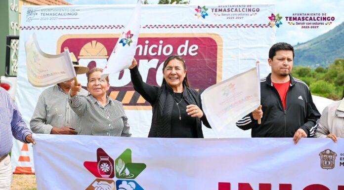 Verónica Moreno impulsa el desarrollo de las comunidades de Temascalcingo con nueva obra de pavimentación