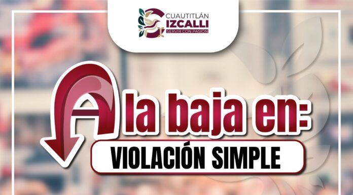 Cuautitlán Izcalli reduce 39% las denuncias por violación simple durante 2026