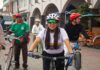 Fomenta Edna Talavera la convivencia familiar con rodada ciclista por el Día del Padre en Rayón