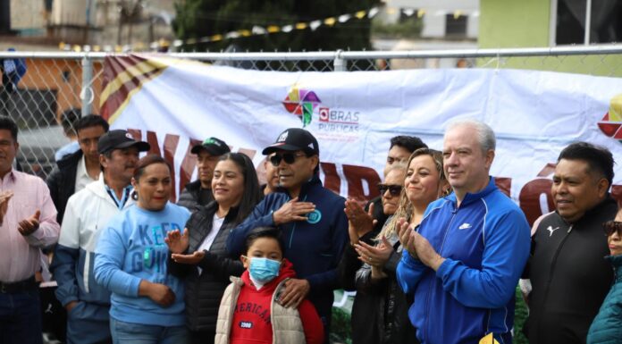 Inauguran nueva cancha de fútbol en la colonia Río Lerma de Atlacomulco