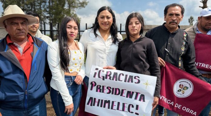 Entrega Ahimelec Villa obras de infraestructura y educación en comunidades de Temascalcingo