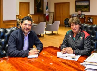 Delfina Gómez y Marath Bolaños acuerdan ruta para fortalecer justicia laboral en el Estado de México