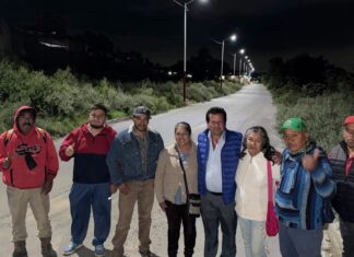 Otumba fortalece la seguridad en San Francisco Tlaltica con la instalación de 88 nuevas luminarias